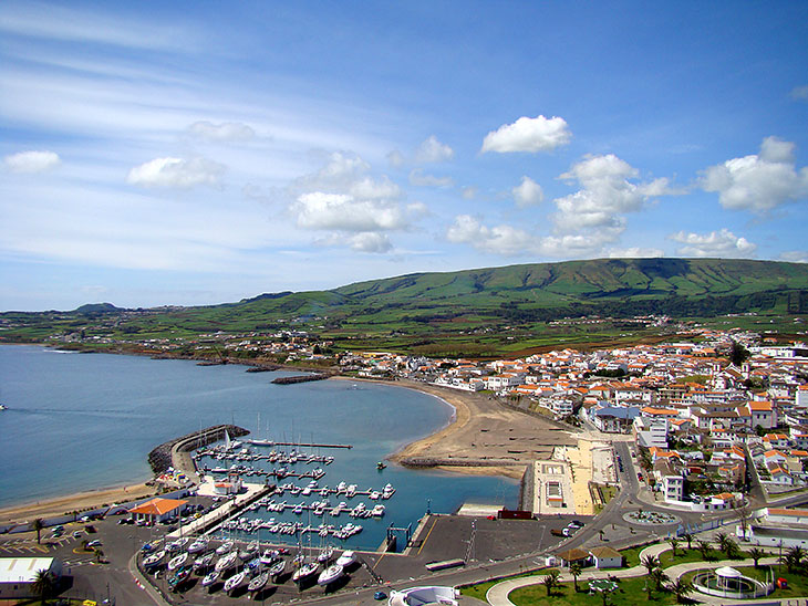 View of Praia da Vitória city