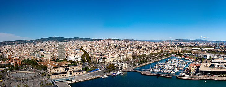Luchtfoto van Barcelona
