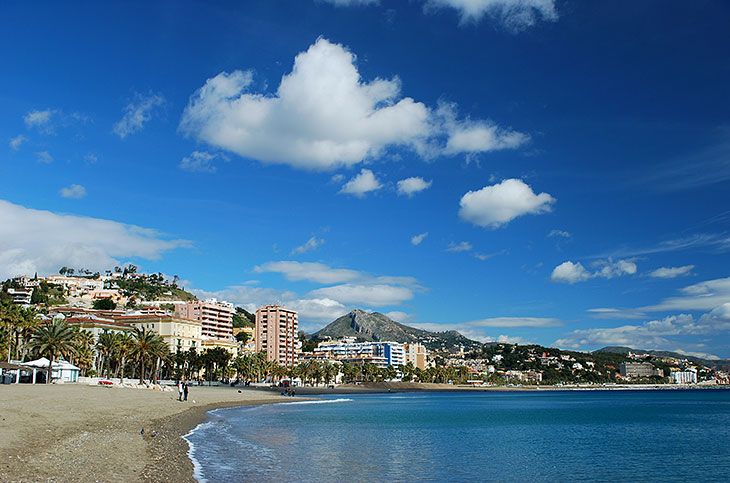 Málaga banhada pelo Mediterrâneo